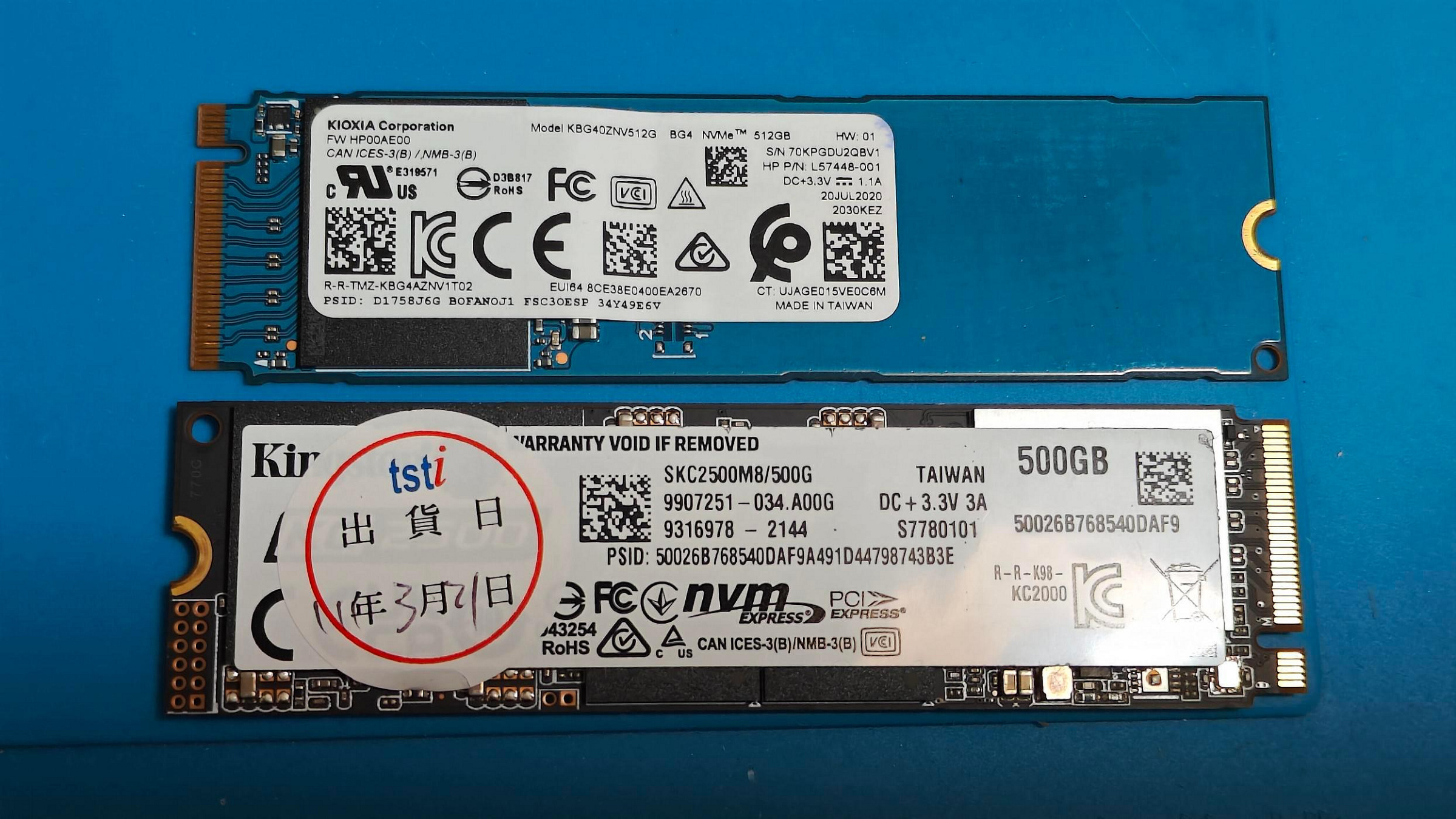 [拆機良品]   1TB SSD M.2 GEN3，金士頓A2000，海力士PC711，WD SN750，美光，出清便宜賣！