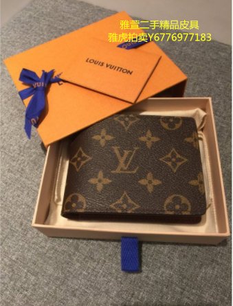 雅萱二手正品 Louis Vuitton LV M60895 男用短夾皮夾