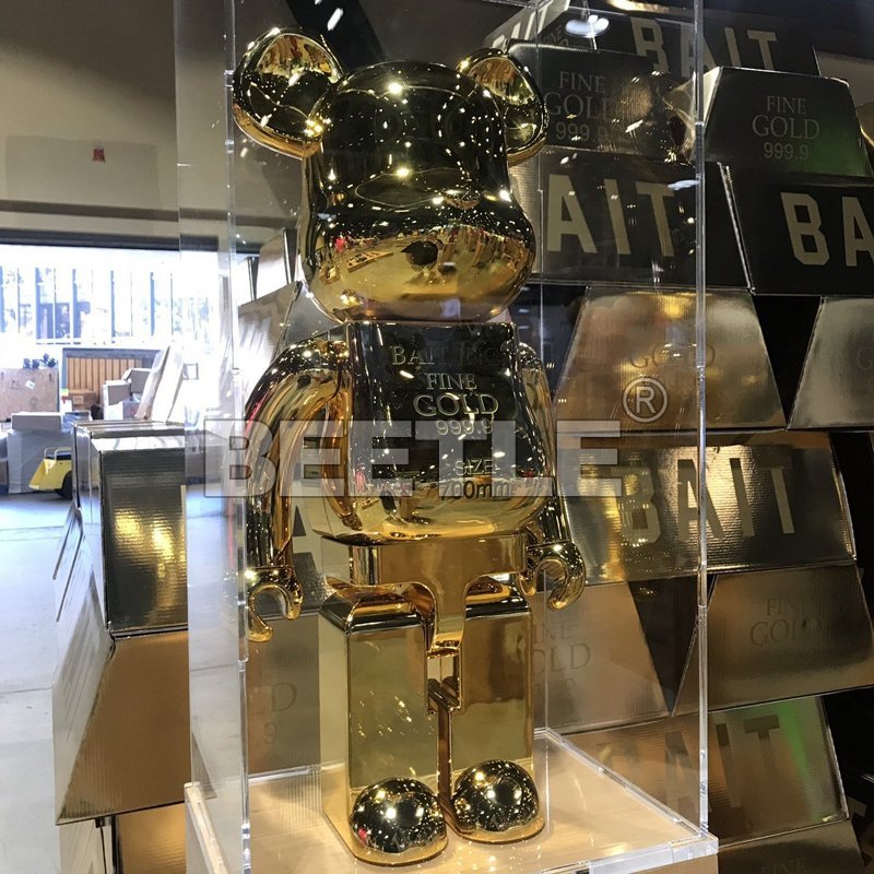 Bearbrick BAIT x Medicom Gold Bar 1000% Gold