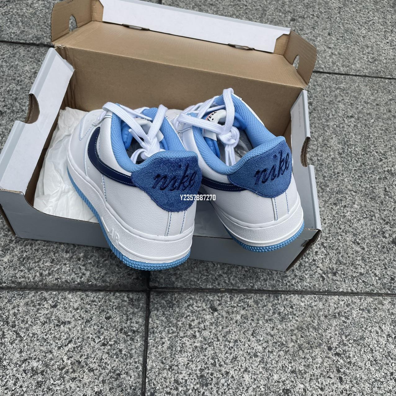 Nike Air Force 1 Low First Use 白藍藍縫線男女鞋DA8478-100