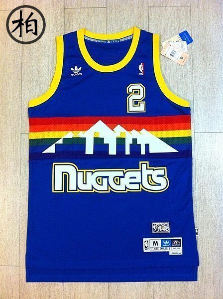 柏 Adidas Nba Nuggets 金塊隊 2號 Alex English 舊版洞洞材質 Hwc 彩虹 復古球衣 M號 Yahoo奇摩拍賣