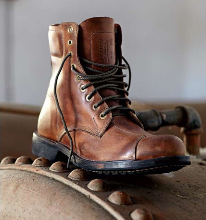 原價破萬賠售【TIMBERLAND】全手工頂級Boot Company系列Colrain 仿舊棕色皮革8吋靴10M10M