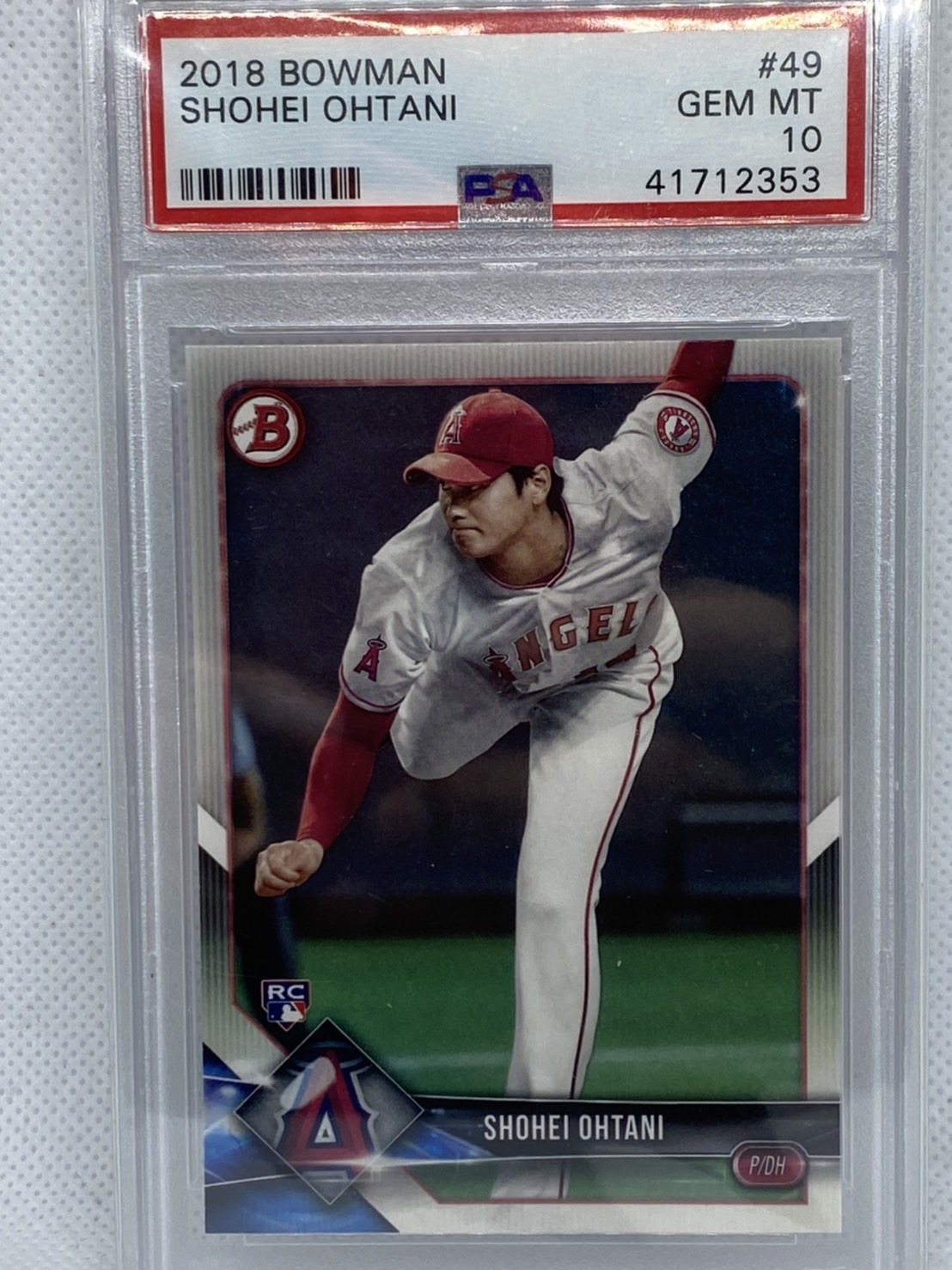 2018 Bowman 大谷翔平Shohei ohtani 洛杉磯天使RC PSA10 投手| Yahoo