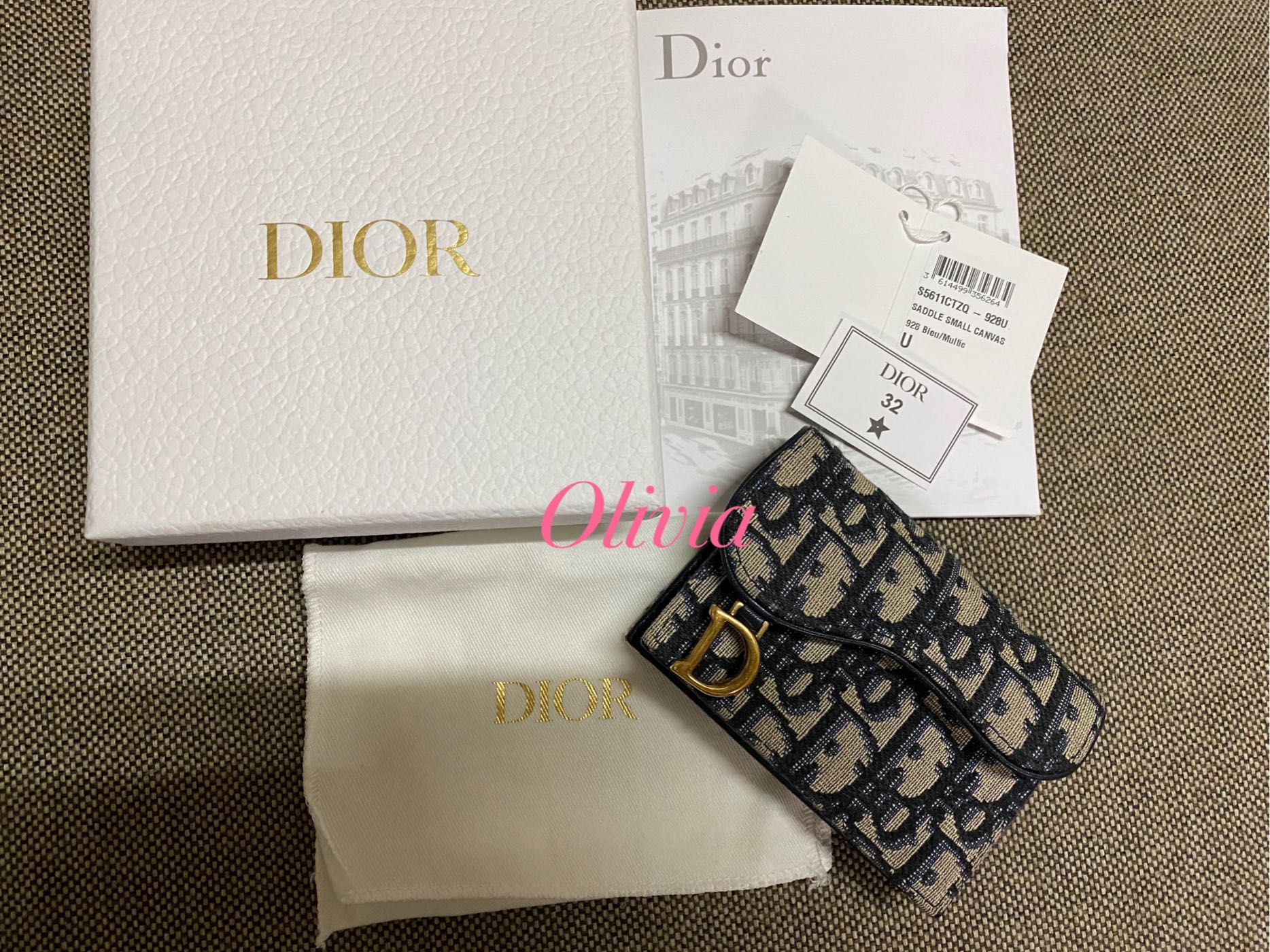 極美品☆ディオール Christian Dior キリンデザイン 二つ折り財布 安い