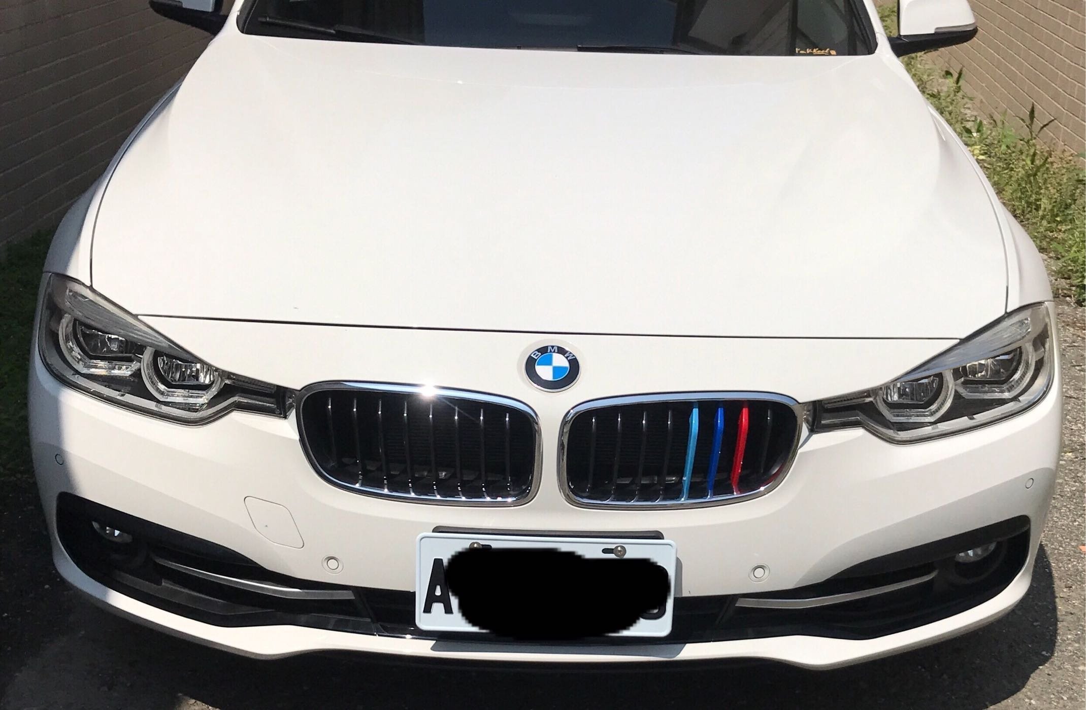 Bmw 13 17 3系列 F30 F31 水箱罩柵門飾條 紅 藍 藍3支一組 單邊8桿車系適用 Yahoo奇摩拍賣