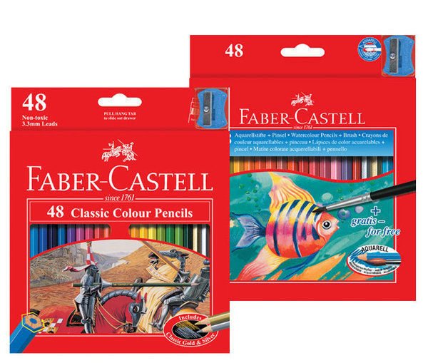 德國輝柏faber Castell紙盒裝48色水彩水性 油性色鉛筆 Yahoo奇摩拍賣