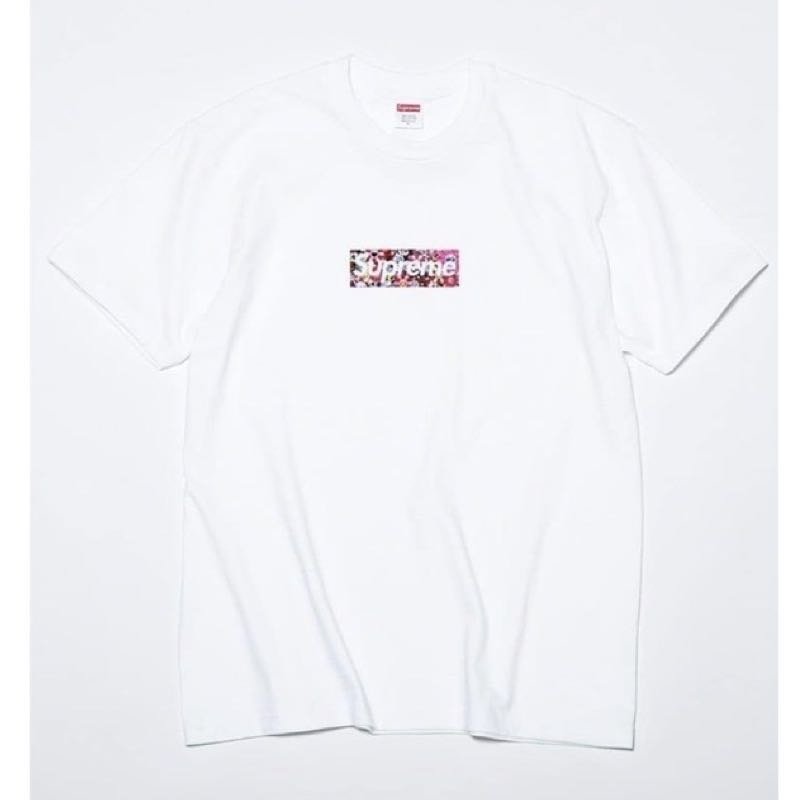 Supreme x 村上隆box logo tee 聯名白色短t | Yahoo奇摩拍賣