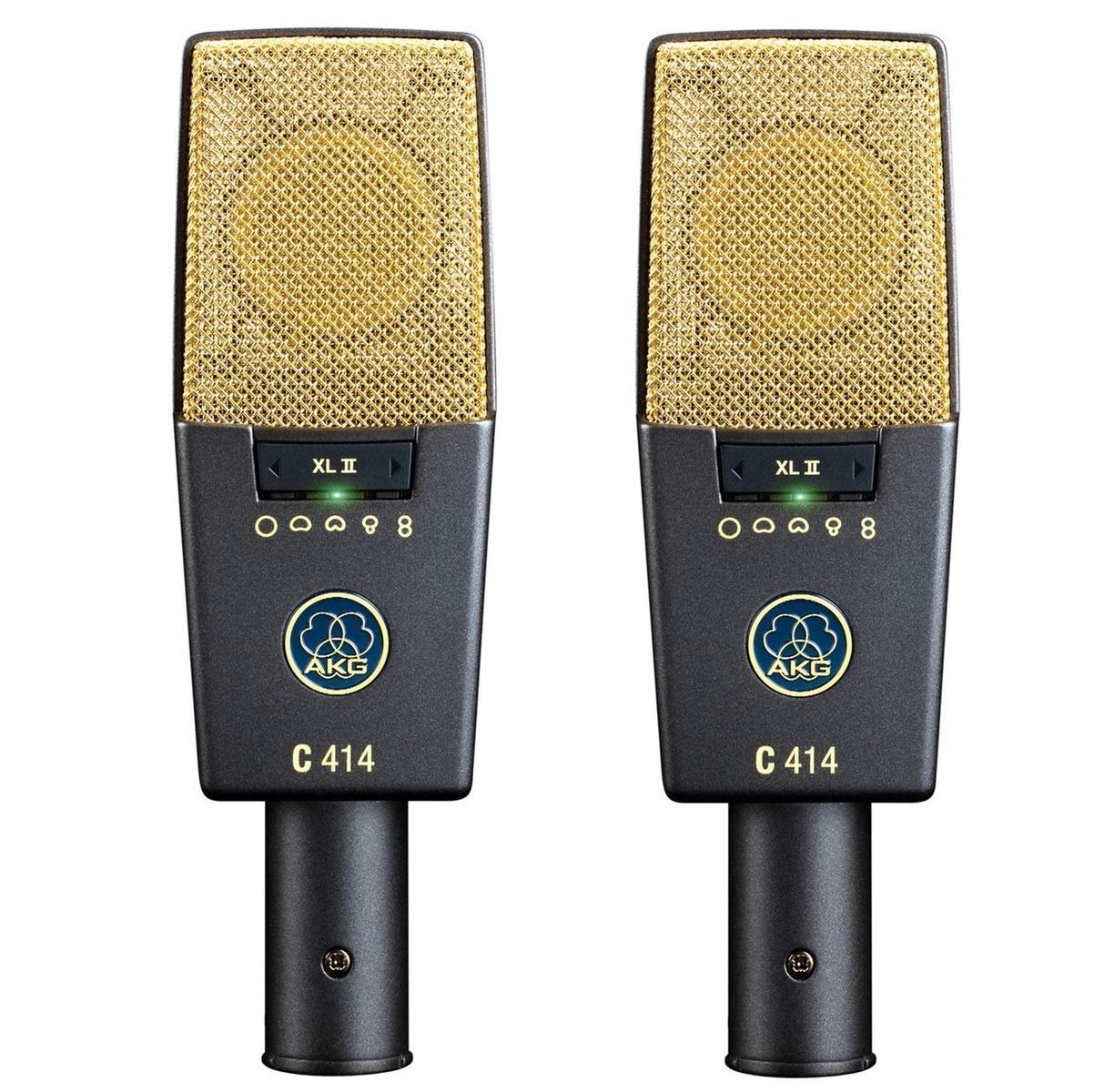 AKG C414 XLII Pair極致經典高階金色款、兩支配對版電容式麥克風(含噴罩與線材) - 預購商品