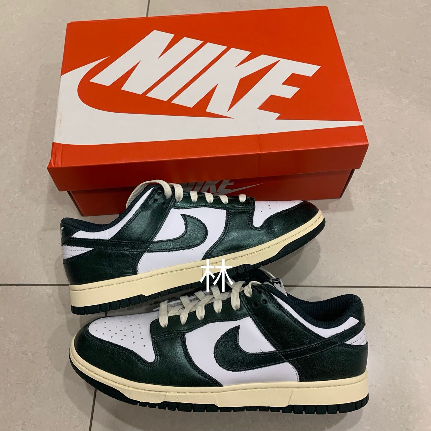 全新Nike Wmns Dunk Low Vintage Green 白綠金屬綠仿舊復古米白中底