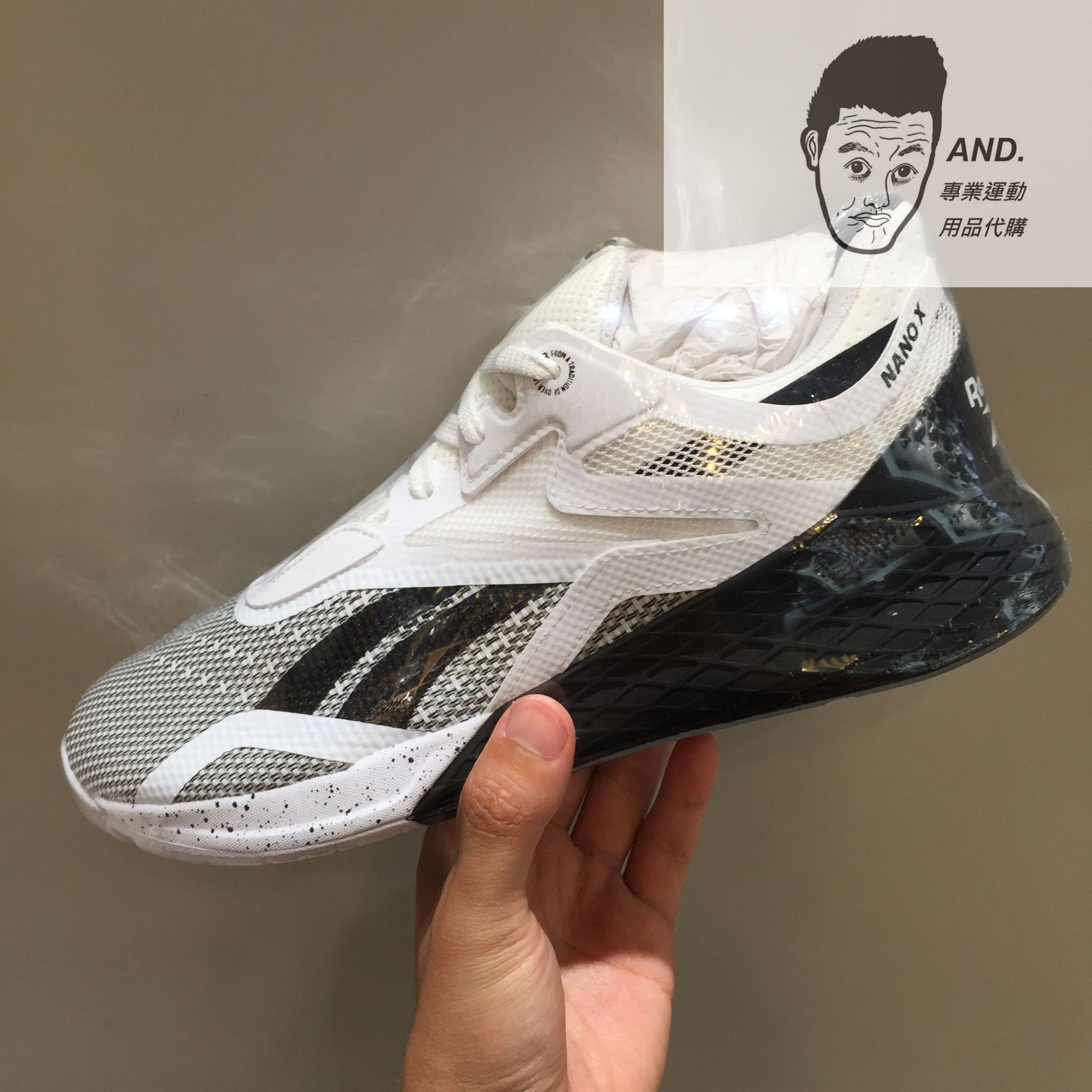 【AND.】REEBOK NANO X 黑白 訓練 EVA中底 支撐 穩定 避震 透氣 慢跑 穿搭 運動 男EH3094