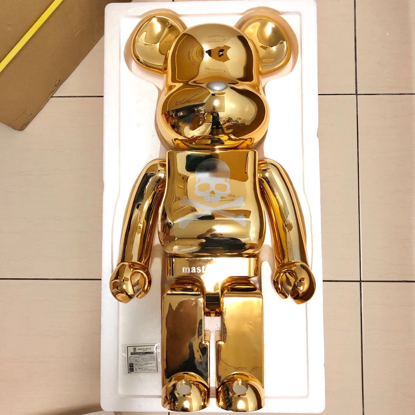 人気低価新品未開封 輸送箱未開封 MASTERMIND VS BAPE BE@RBRICK 1000% YELLOW マスターマインド エイプ ベアブリック　MEDICOM TOY メディコムトイ キューブリック、ベアブリック