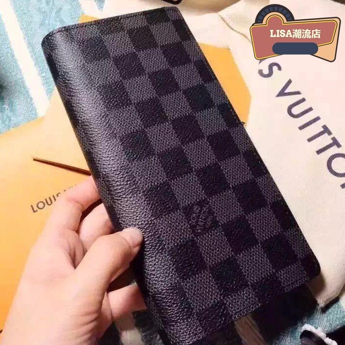 LISA二手  LV 路易威登 Louis Vuitton LV N62665 黑棋盤格長夾