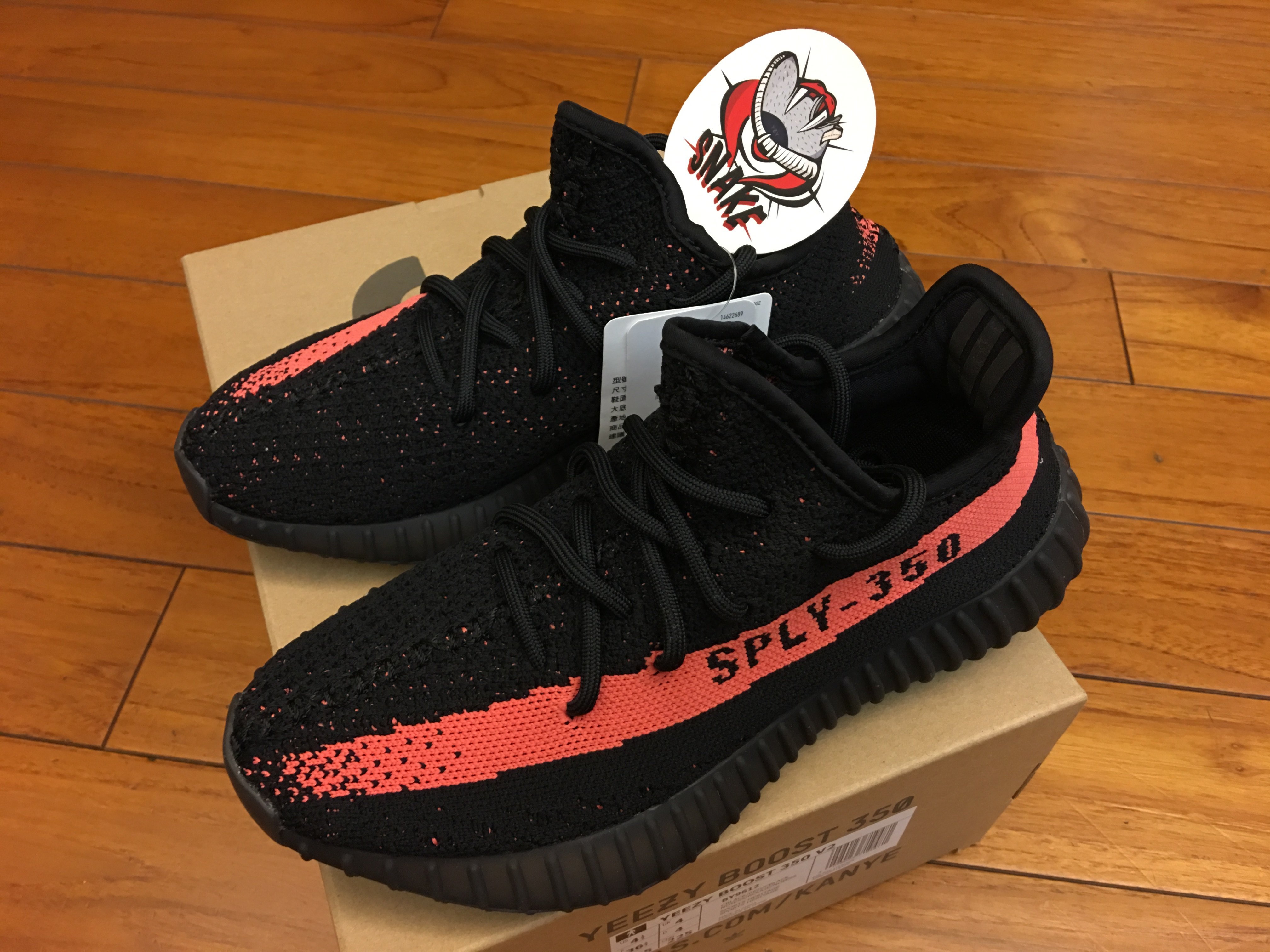 全新美國公司貨Yeezy boost 350 v2 Core Black Red 黑紅| Yahoo奇摩拍賣