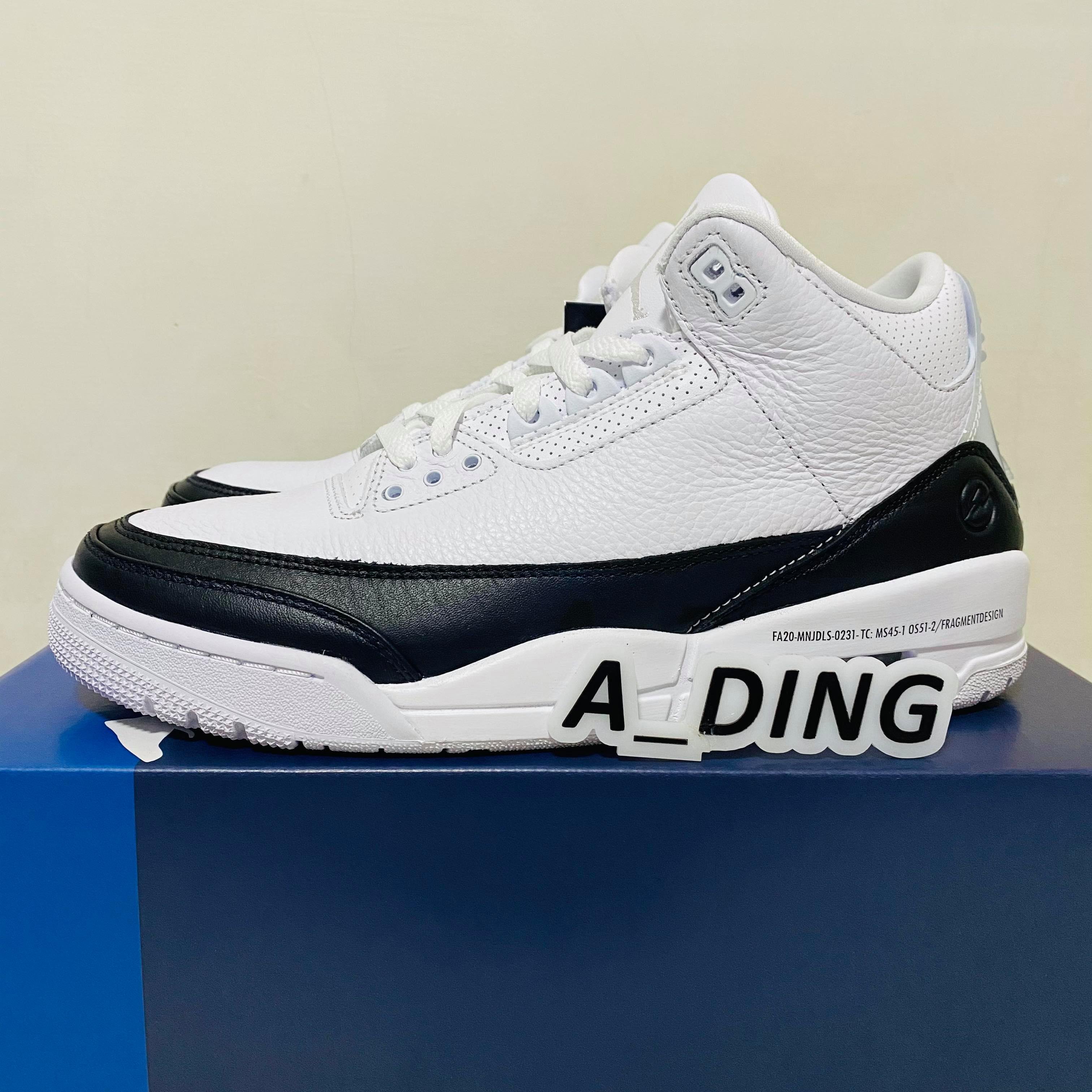 美品】NIKE x Fragment air JORDAN 3 Retro SP 閃電黑白DA3595-100