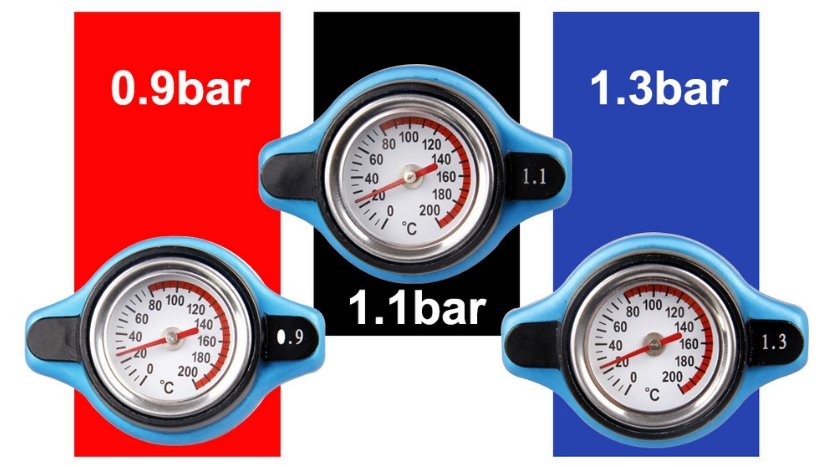 0.9/1.1/1.3 大小頭  汽車越野改裝通用水箱蓋 帶表可測溫度水箱壓力蓋 溫度水箱壓力閥蓋 納智捷無法使用