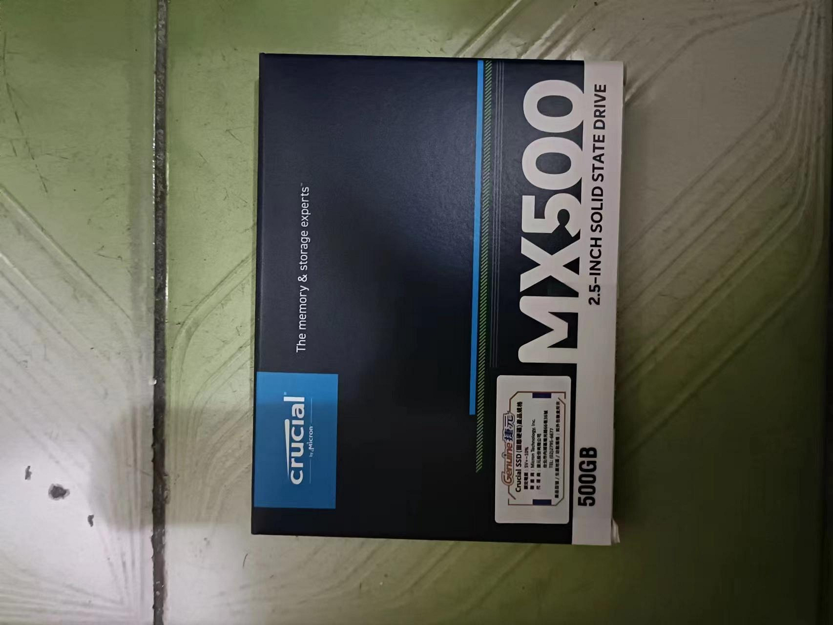 原廠換新品Micron 美光 Crucial   MX500 500G SSD 2.5吋固態硬碟  保內114.07.13