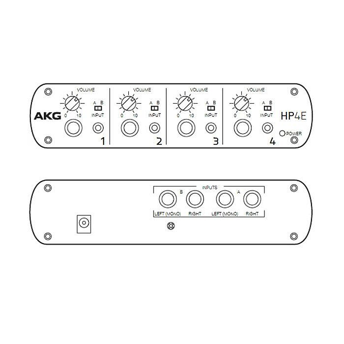 民揚樂器】AKG HP4E 被動式耳機分配器耳擴耳機擴大器4軌3.5mm 6.3mm