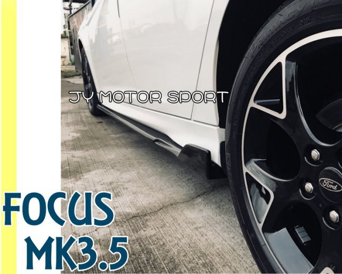 》傑暘國際車身部品《 全新 福特 FOCUS MK3.5 5門 2016 2017 2018年 側裙定風翼 含亮黑烤漆