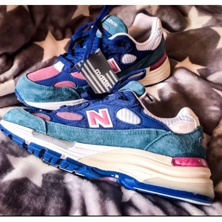 【正品】NEW BALANCE 復古 NB 992 美製 USA 麂皮 撞色 男款 M992NT D慢跑鞋