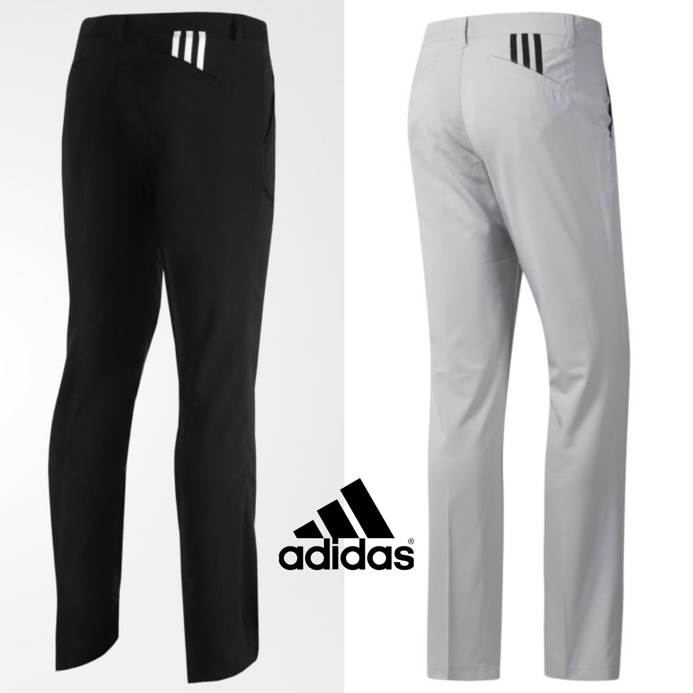 【貓掌村GOLF】ADIDAS 男款 3-stripes 線條輕薄高爾夫長褲 2色