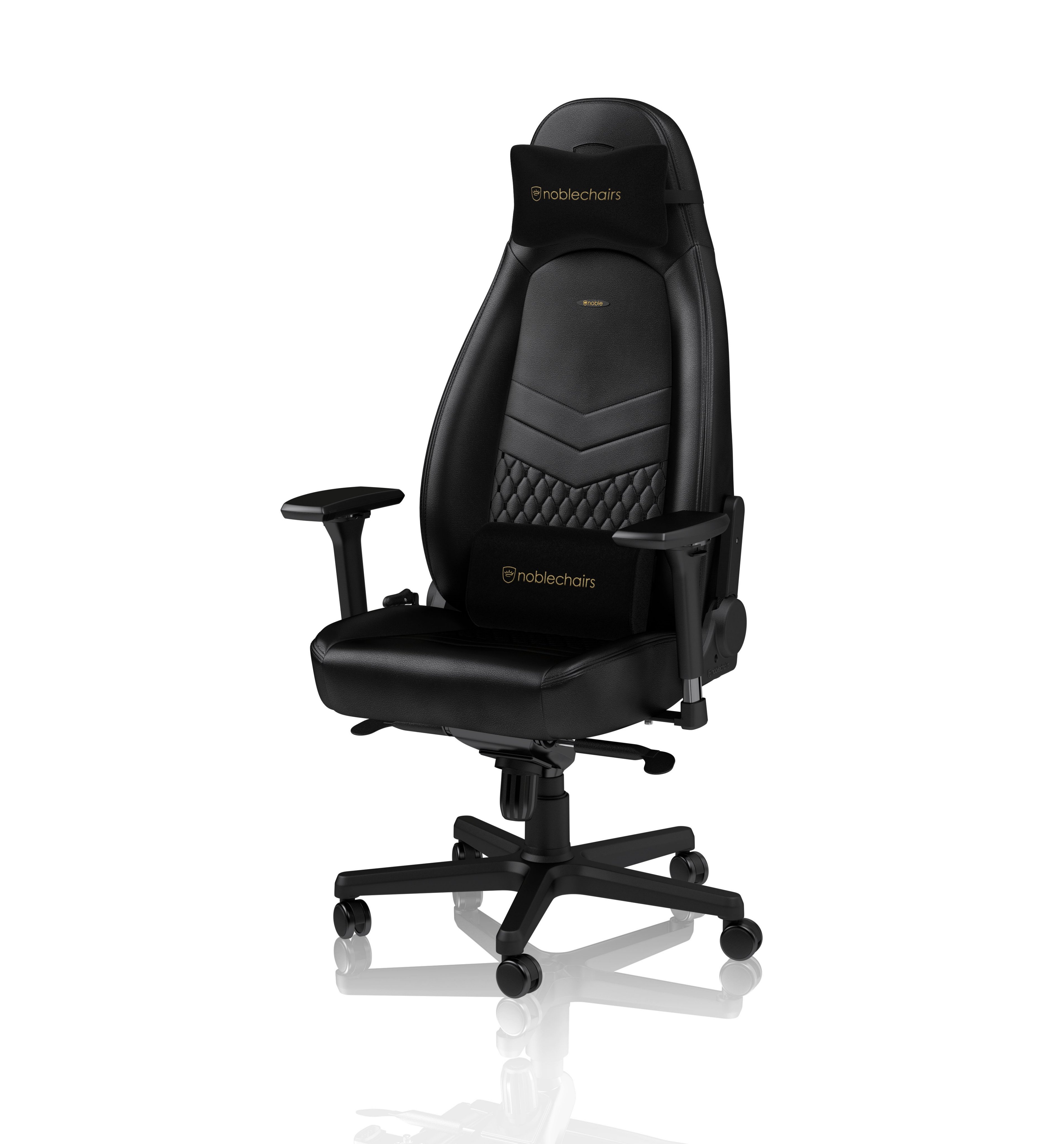 母親節特惠!【限量2張】noblechairs ICON 真皮系列電競椅-黑/琥珀