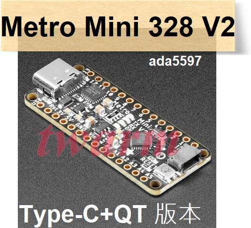 Adafruit Metro Mini 328 V2 - Arduino-Compatible - 5V 16MHz [STEMMA