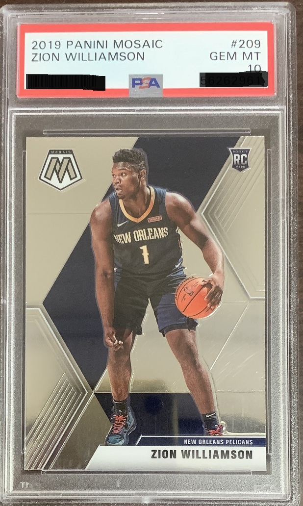 2019 Panini Mosaic Zion Williamson胖虎馬賽克系列base新人鑑定卡