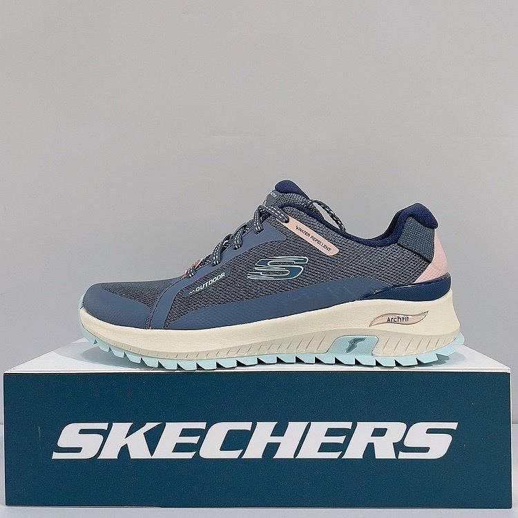 SKECHERS ARCH FIT DISCOVER 女生 灰藍色 防水 越野 輪胎底 越野 慢跑鞋 180081SLT