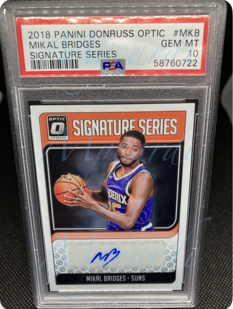 NBA 2018 Donruss Optic MIKAL BRIDGES Signature Series Auto RC PSA 