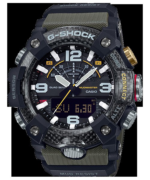 CASIO手錶公司貨G-SHOCK 四重感應GG-B100-1A3碳纖維核心防護構造