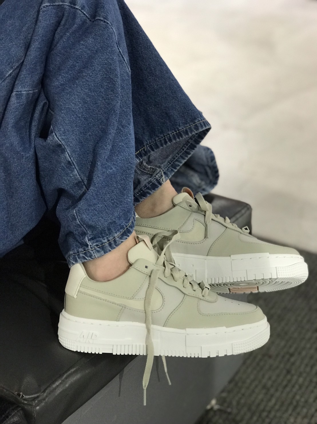 5號倉庫NIKE Air Force 1 Pixel CK6649104 女休閒鞋厚底皮革穿搭止滑耐