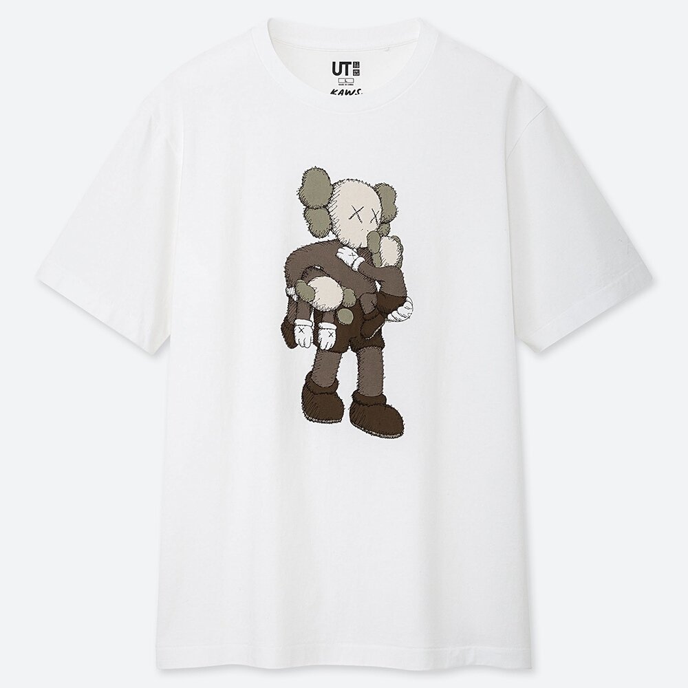 ２ＸＬ賣場UNIQLO x KAWS ARTBOOK 聯名抱小孩公仔UT Tee 短袖短T T恤黑