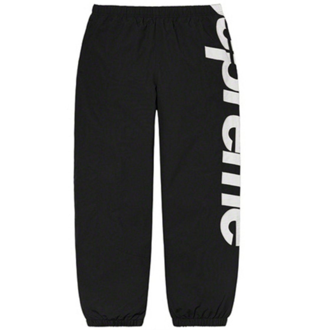 美國supreme潮牌21SS新款Spellout Track Pant box Logo側刺绣防水黑白