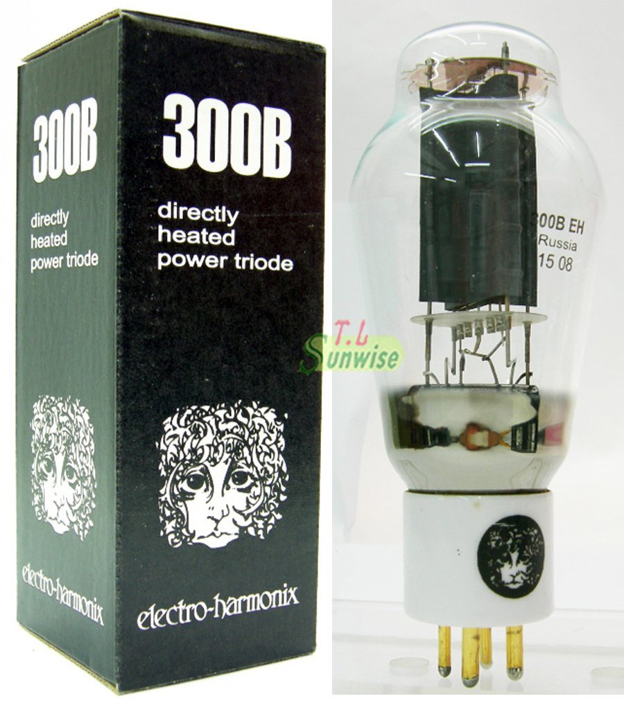 300B ︽NO:3003 蘇聯EH 300B (NIB) 真空管彈簧吊燈絲型鍍金腳白色底座