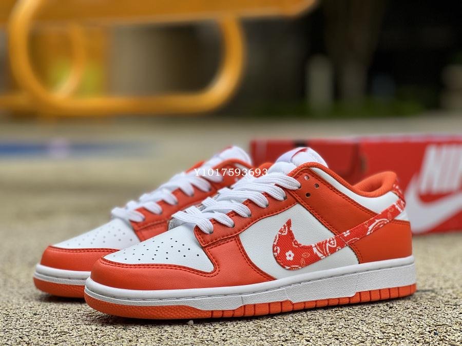 Nike Dunk Low“Orange Paisley”白橘腰果花變形蟲時尚慢跑鞋dh4401-103