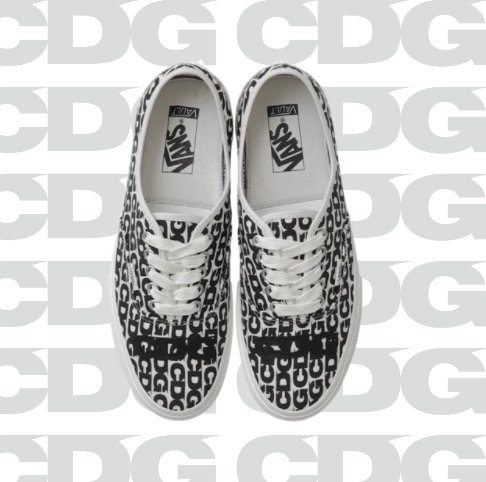 Luxury】 VANS x CDG Authentic Lx 聯名滿版川久保玲休閒鞋黑白帆布鞋