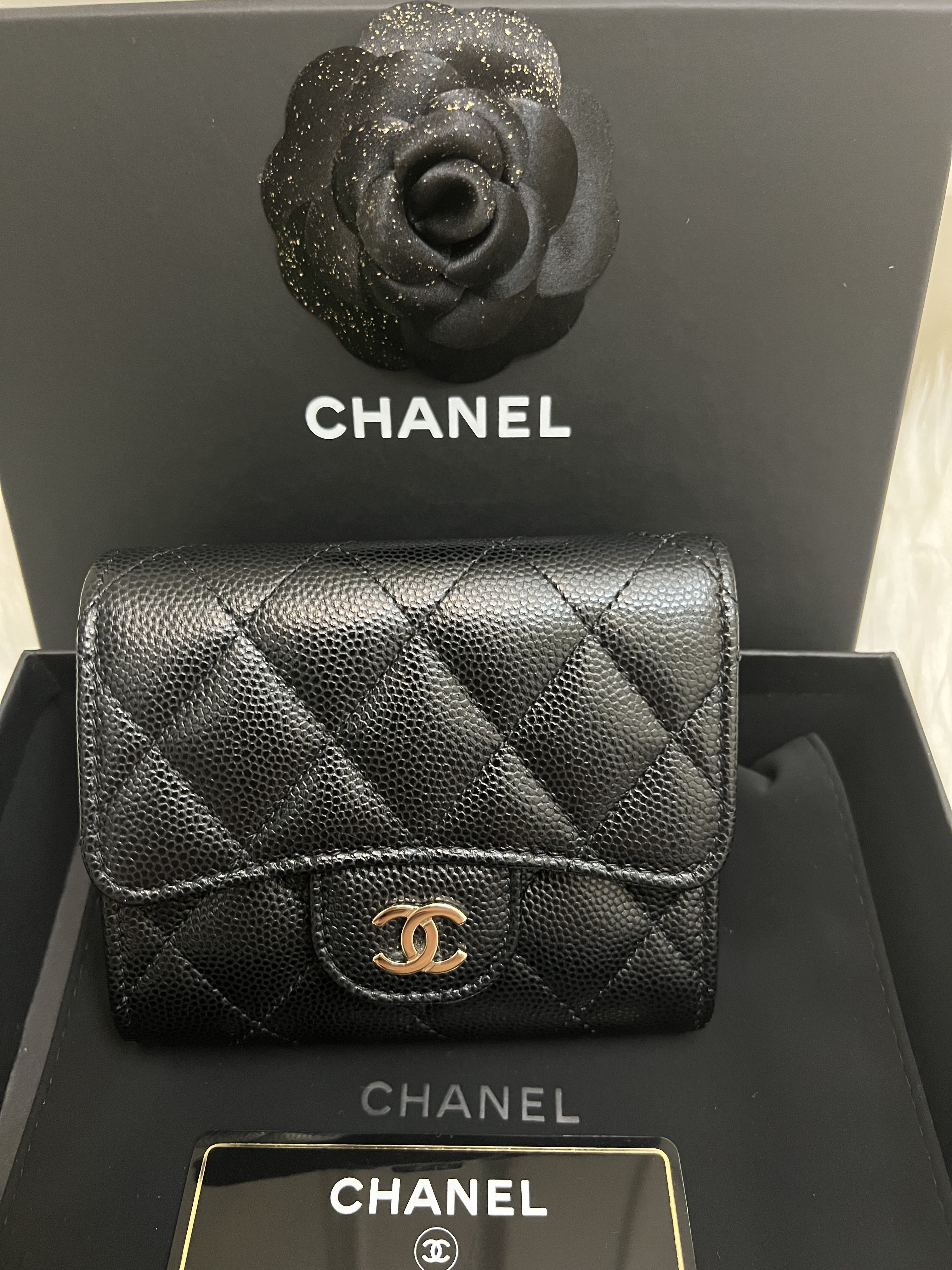 極美品 CHANEL シャネル キーリング付きコインケース カードケース