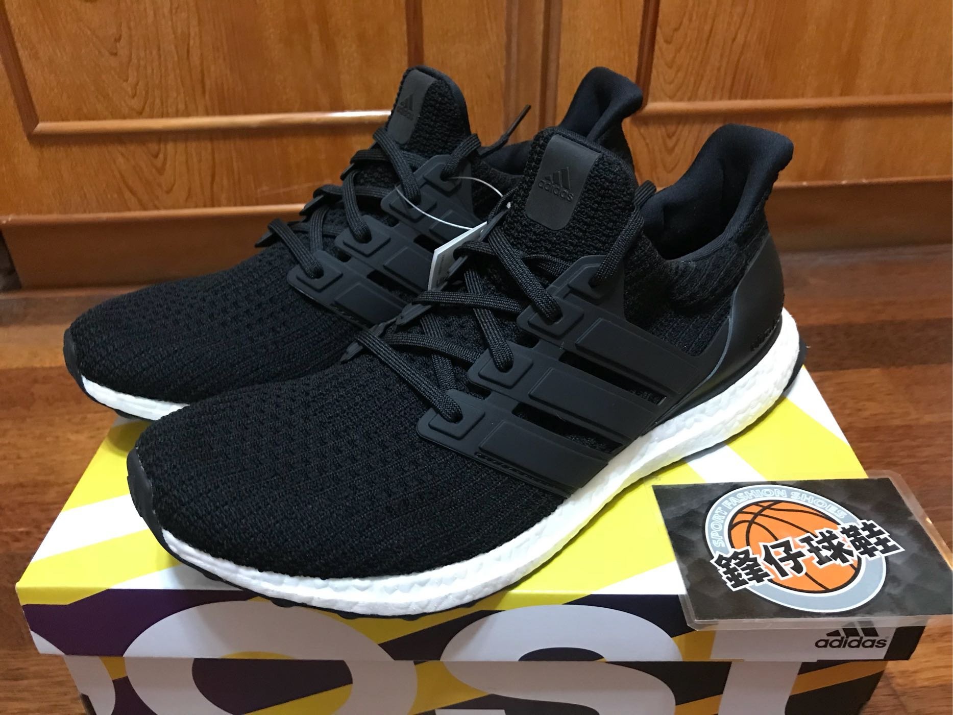 【 鋒仔球鞋 】ADIDAS ULTRA BOOST 4.0 黑白 編織 馬牌鞋底 慢跑鞋 男鞋 BB6166