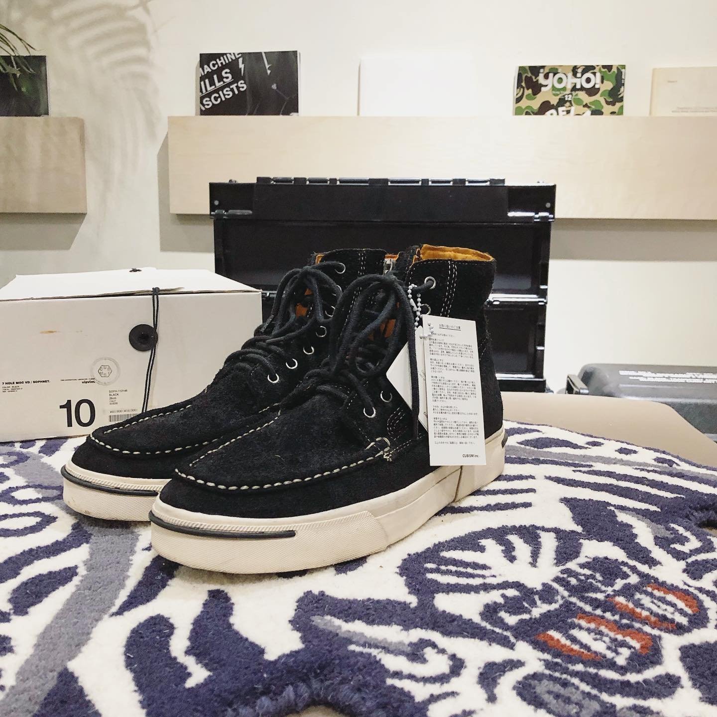 希望商店】VISVIM x SOPHNET 7 HOLE MOC TOE 經典聯名麂皮高筒拉鍊鞋