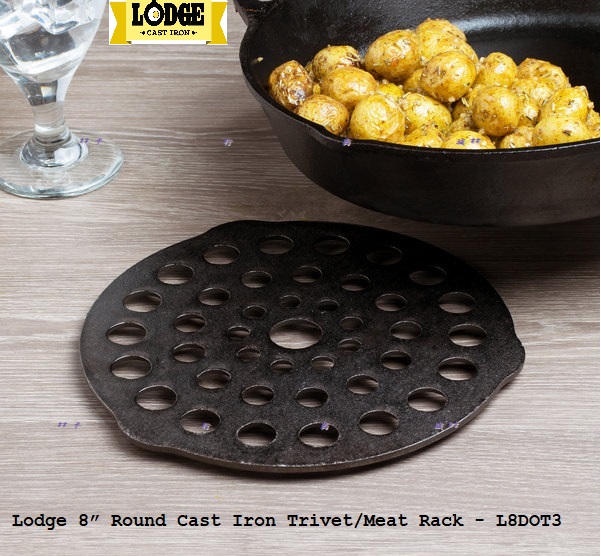 Lodge L8DOT3 8 Meat Rack Trivet