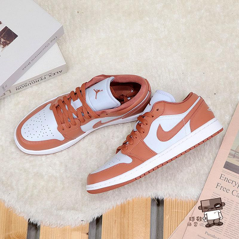 球鞋補習班W NIKE AIR JORDAN 1 LOW PINK SALMON 粉橘粉膚女鞋AJ1 低筒