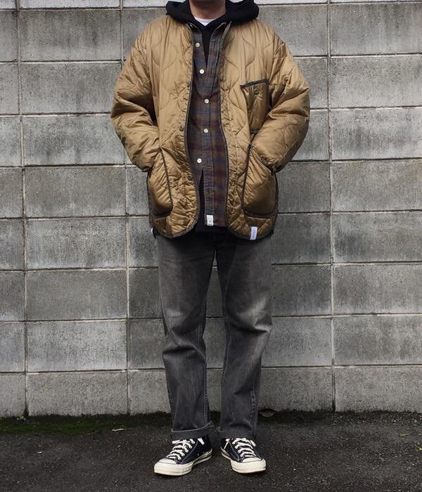 希望商店】DESCENDANT REMNANTS QUILTING JACKET 19AW 新年限定刺繡