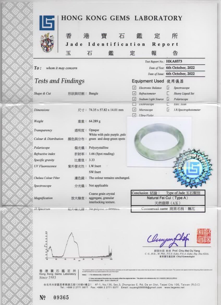 【JDPS 久大御典品 / 翡翠專賣】天然緬甸翡翠手鐲 A貨 春帶彩 手圍#18.25 附證書 編號M10213-4