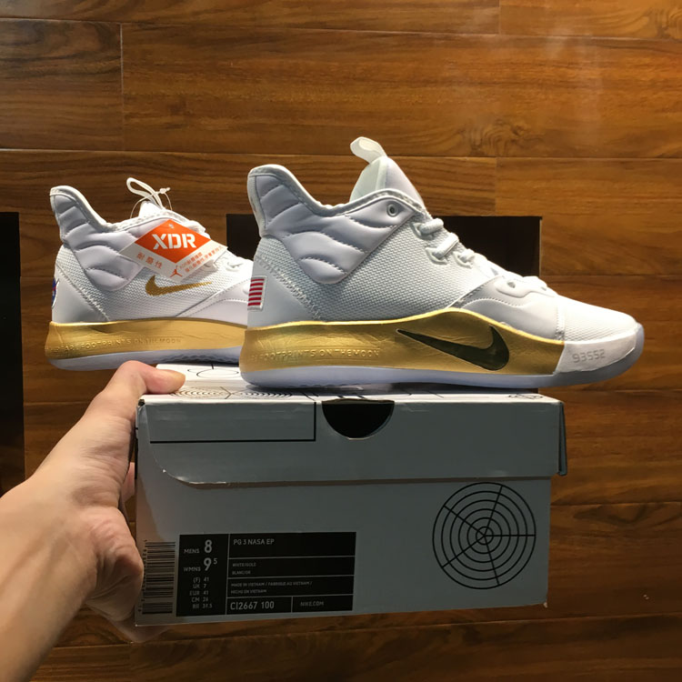 NIKE PG3 NASA EP 宇航員白金運動實戰籃球鞋男鞋CI2667-100 | Yahoo