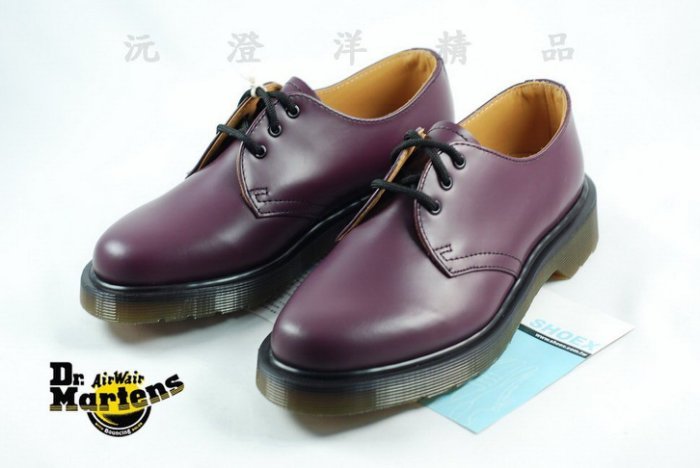 麻緹子Dr.Martens 英國馬汀大夫1461 3孔紫色修飾設計鞋頭經典牛津休閒