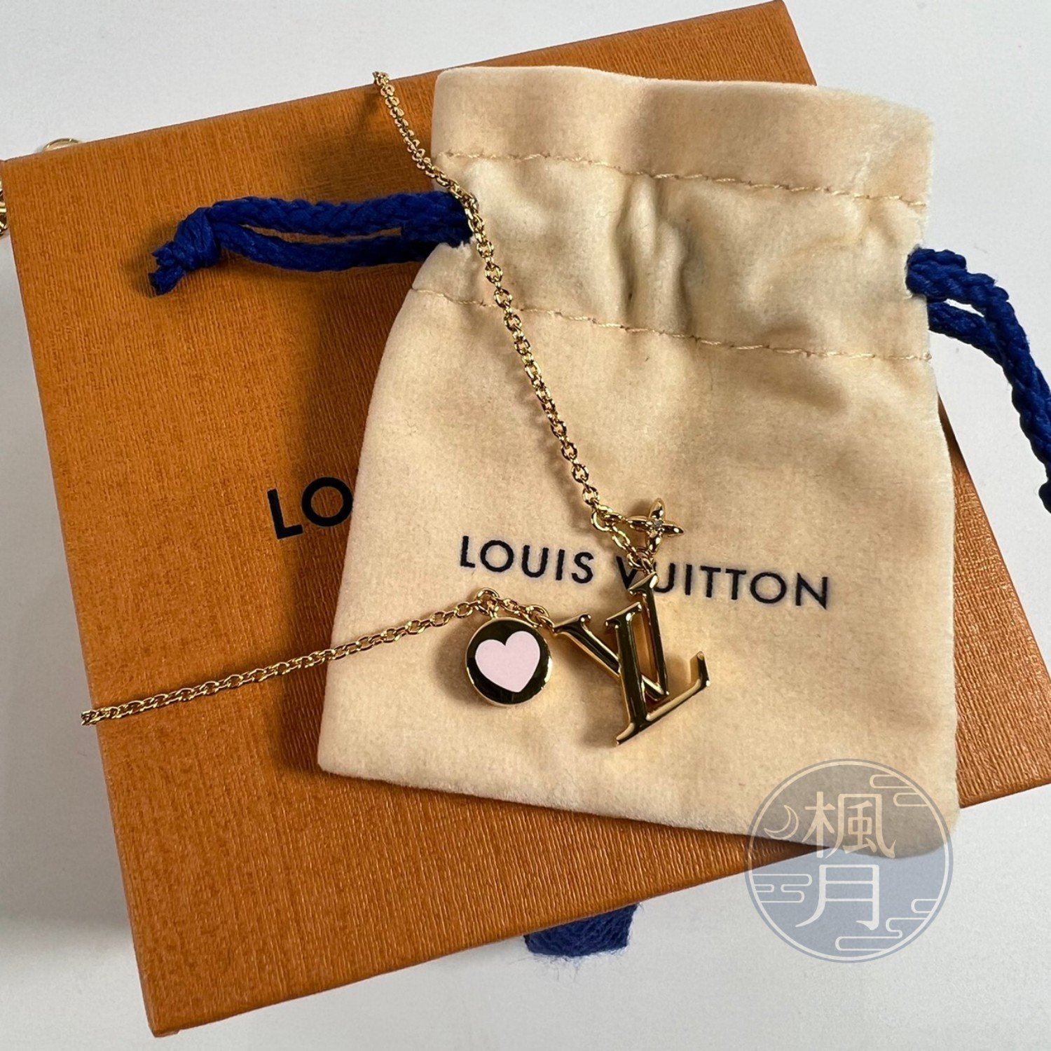 Louis Vuitton M01424 LV Iconic Heart Necklace, Gold, One Size