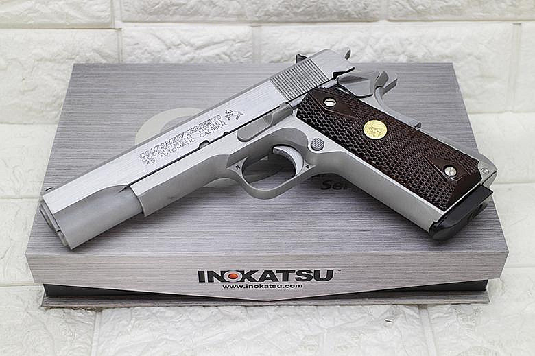 台南 武星級 全鋼製 INOKATSU COLT M1911 CO2槍 銀 ( 井勝全鋼製45手槍MEU柯特1911科特