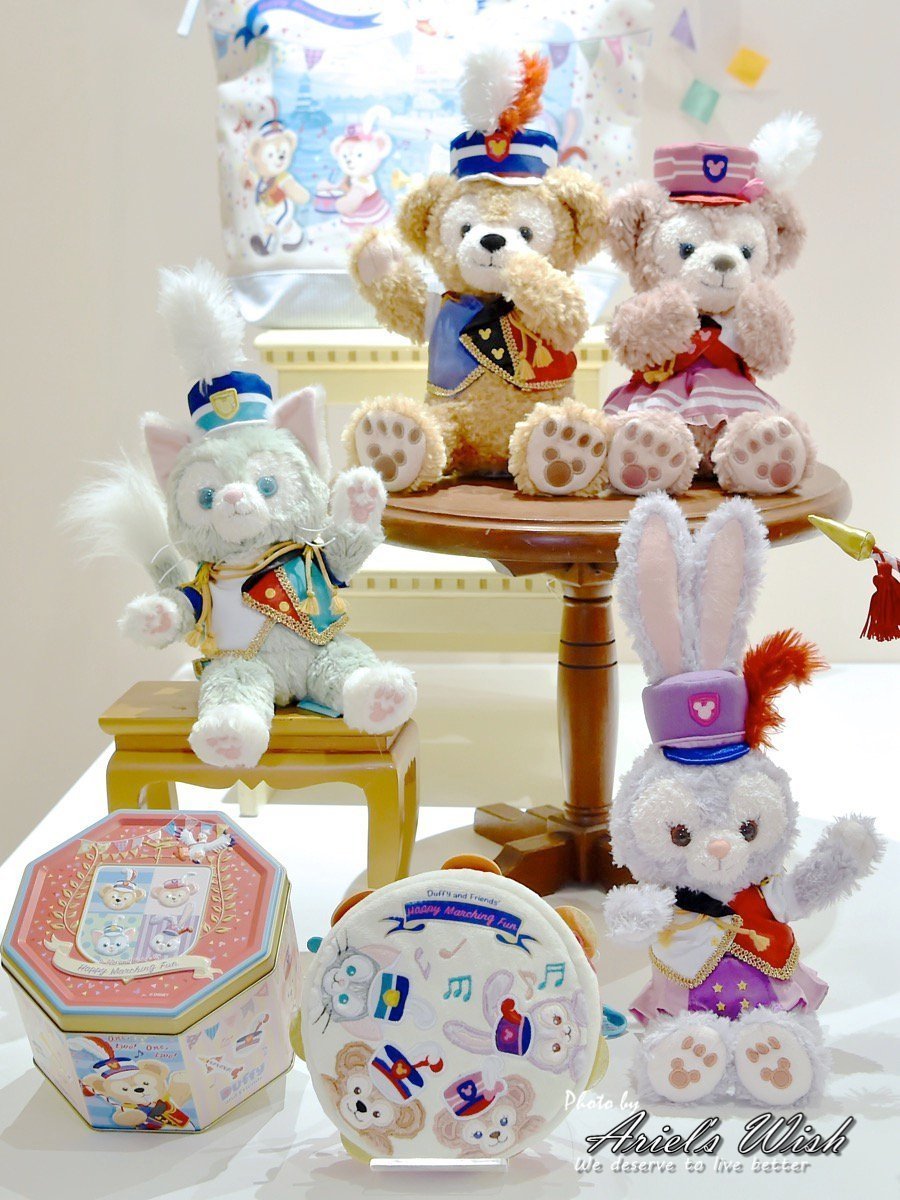 Ariels Wish日本東京迪士尼代購達菲熊Duffy雪莉玫傑拉東尼史黛拉兔35週年樂團SS號玩偶娃娃安撫抱枕絕版品