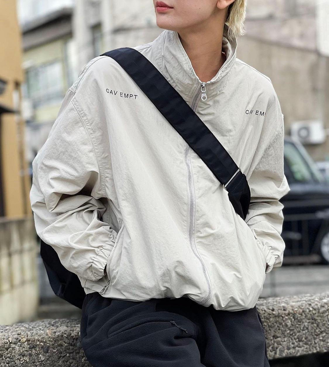 C.E CAV EMPT STAND COLLAR NYLON ZIP JACKET