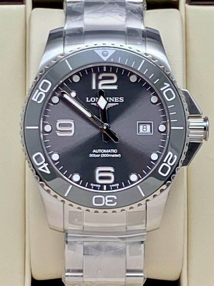 重序名錶 LONGINES 浪琴 康卡斯潛水系列 水鬼 浪鬼 灰色陶瓷圈 41mm 43mm 自動上鍊腕錶 台灣公司貨